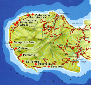 Map of the beaches
